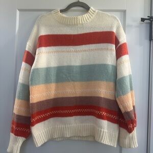 Striped Multicolor Knit Sweater